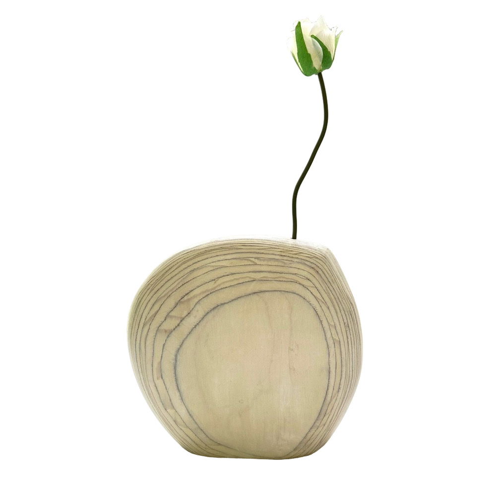 Handmade Sculptural Wood Laminated Vase Dried Flower Bud Vase Artisan Decor Art